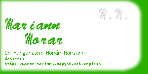 mariann morar business card